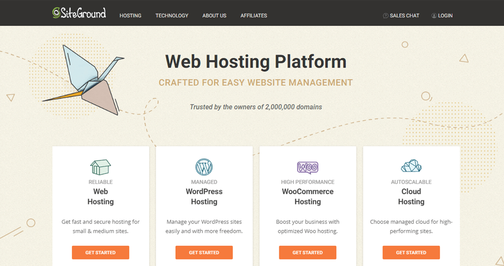 siteground web hosting picture