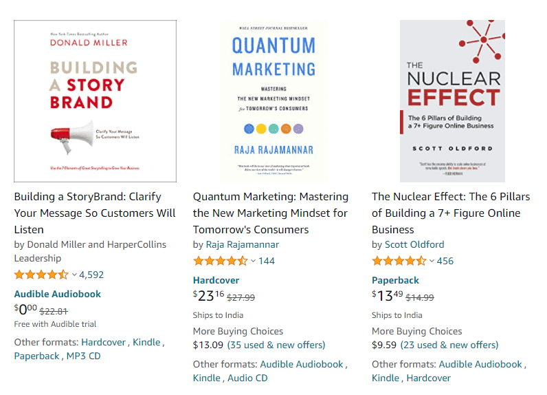 Amazon Look Inside Marketing Books Blog Post Ideas